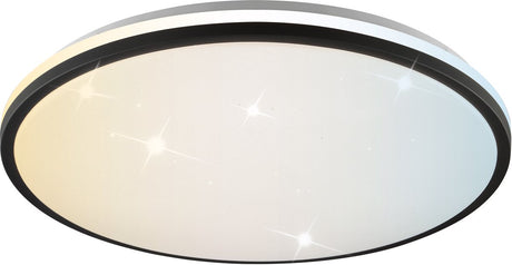 Brilliant taya - loftlampe - ø 49,5 cm - led 36w - 5400lm - 2700k-6500k - cct - ip44 - fjernbetjening - timer - natlys - sort og hvid