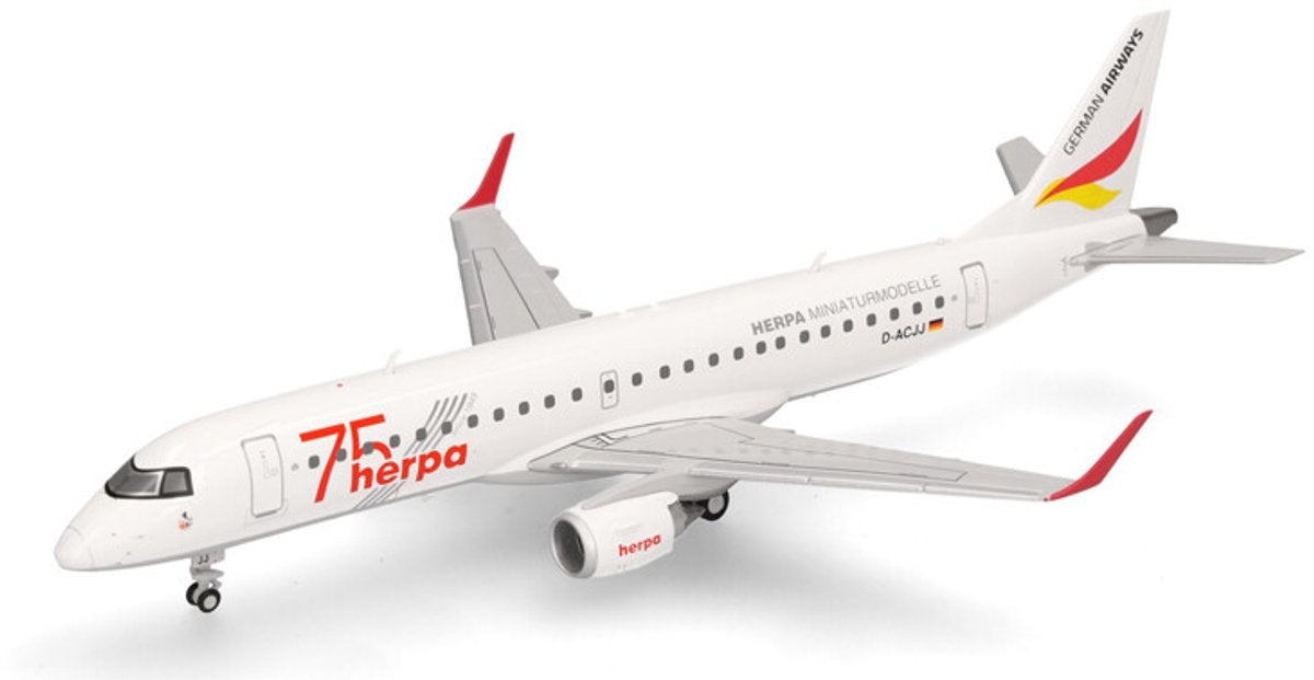 Herpa embraer e190 tyske luftveje 75 år