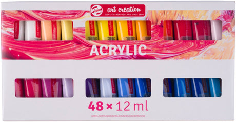 Talens kunstskabende akrylmalingssæt, 48x12ml
