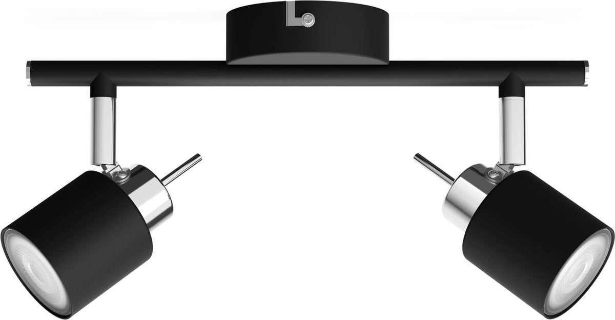 Philips led philips meranti opbouwspot - 2-lichts - zwart