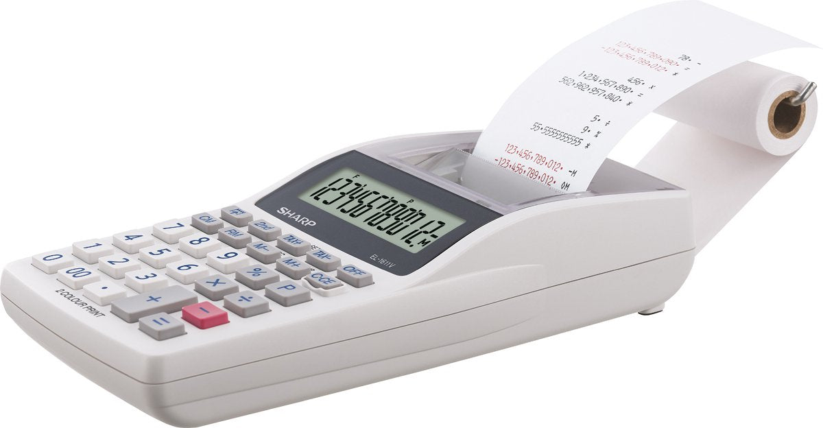 Sharp lommeregner - el1611v - grå - 12 cifre - 4x AA batteri - sh-el1611v