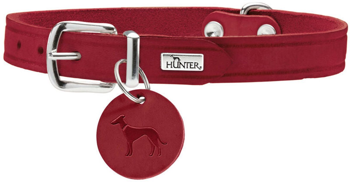 Jægerhundehalsbånd aalborg rød xs s 28-33 cm