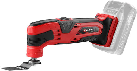 Einhell batteri multiværktøj tc-mg 18 li solo - power x-change - 18 v li-ion - inkl. 9x sandpapir og 3 forskellige savklinger - ekskl. batteri og oplader