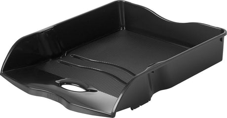 Han brevbakke - re-loop - 259 x 351 x 63 mm - sort - kan stables og placeres - 100 % genbrugt - ha-10298-913