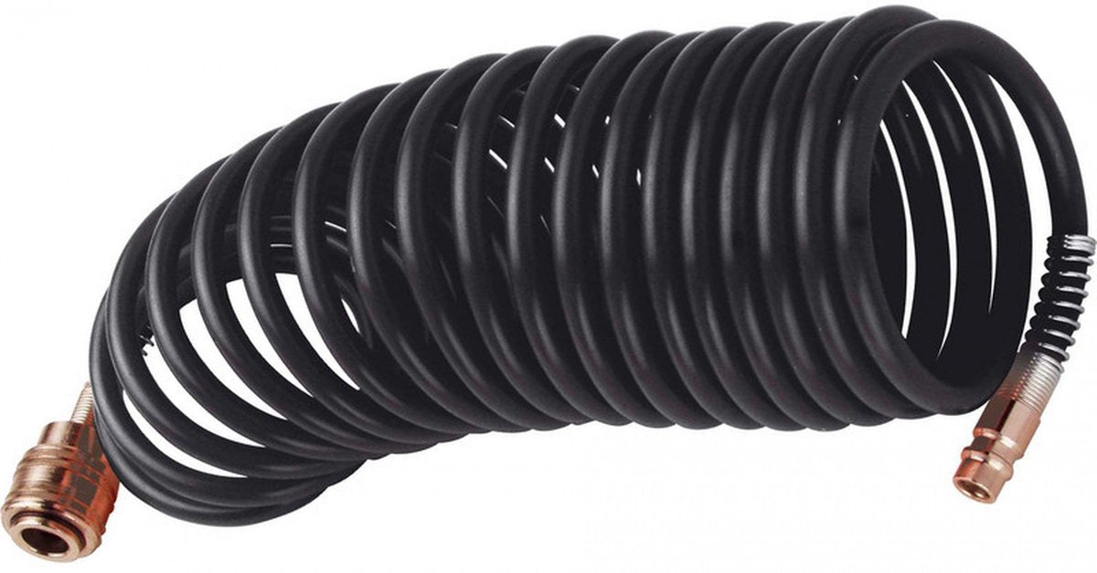 Stanley spiralslange – 5 m. - med hurtigkobling