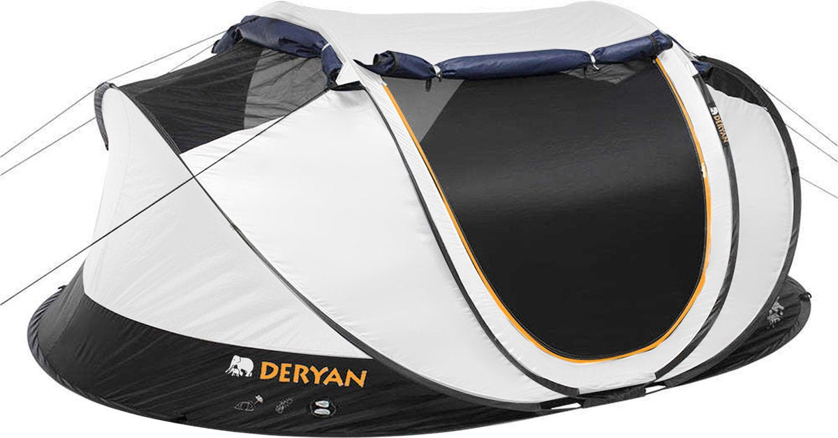 Deryan luxe cocoon pop up tent - 2000mm - uv 50+ - 2 persoons - cream