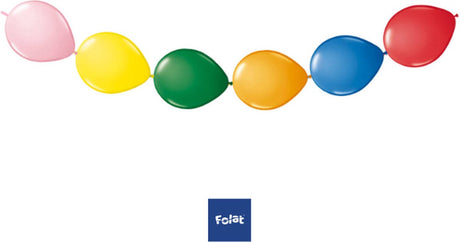 Folat bv farvede knapballoner, 8 stk.