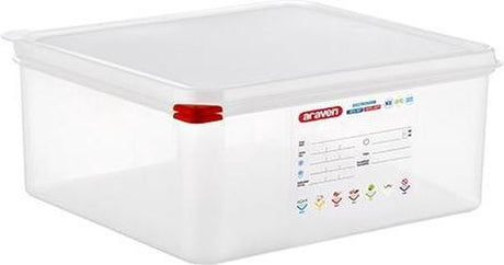 Araven mad opbevaringsboks herm. gn2-3 13,5l h15cm polypropylen