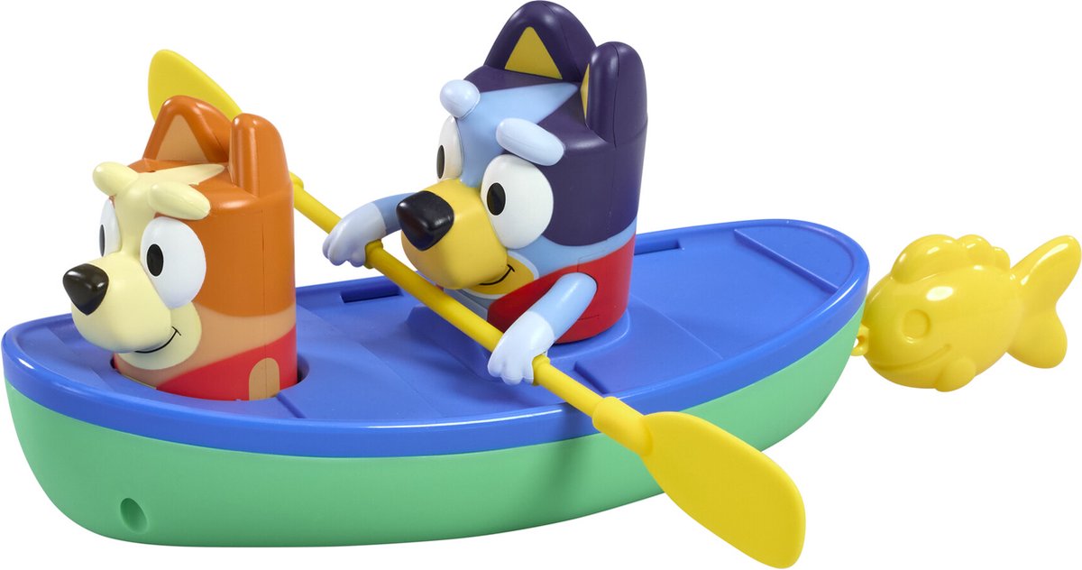 Tomy Bluey - Bluey's Canoe Pull Go Bath Toy