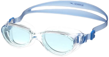 Speedo futura hydrospex svømmebriller - komfortable dykkerbriller voksne - anti-dug UV beskyttelse - fritids svømmebriller med justerbar rem - klar blå