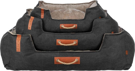 Trixie be nordic - hundeseng fohr - sort sand - 80x60 cm