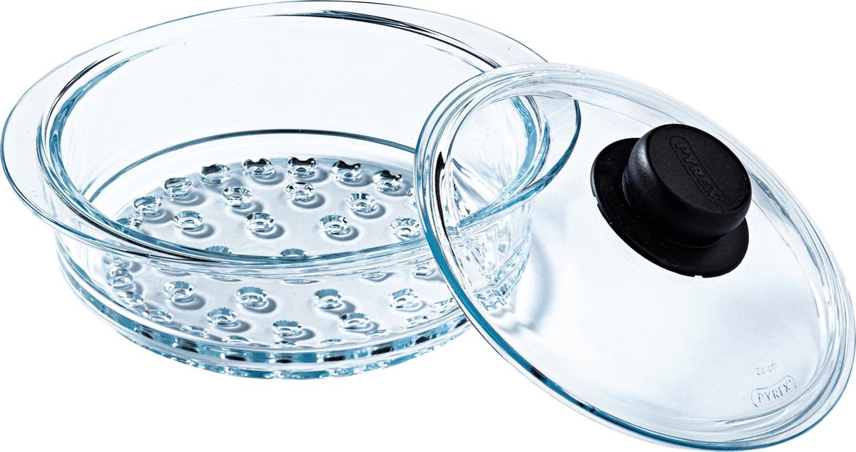 Pyrex dampkurv med låg - ø20 cm -