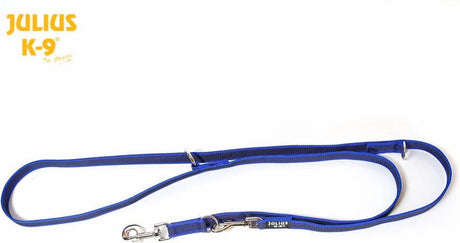 Julius k9 - dobbelt skridsikker hundesnor 2,2m (20mm) blå