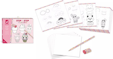Janod - hachette - kreative kawaii-tegningsmodeller