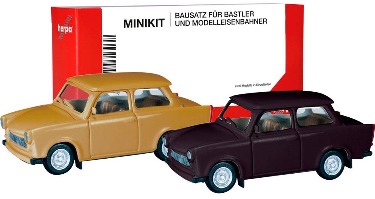 Herpa 013901-002 h0 bil trabant 601 limousine, samtocker og rally sort