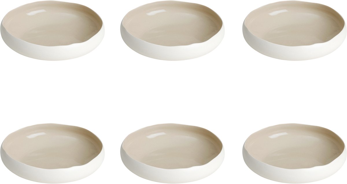 Medard de noblat - oslo linned - suppetallerken 20 cm - 6 stk - stentøj