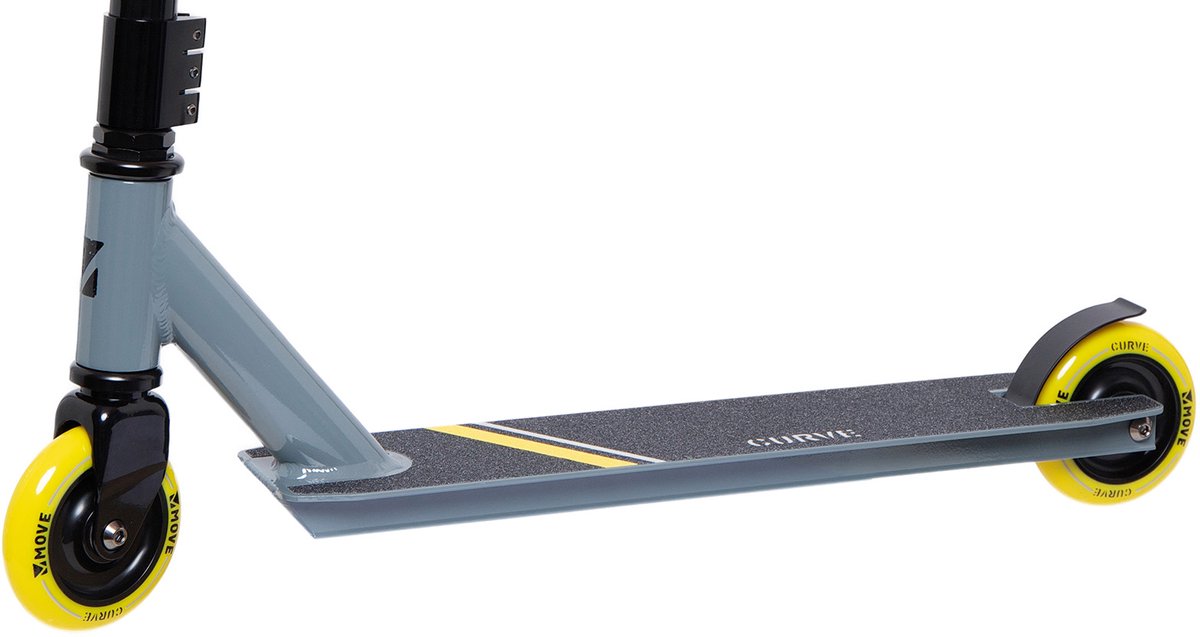 Move stuntscooter - kurve - grå gul - fra 4 år - styrhøjde 80cm -