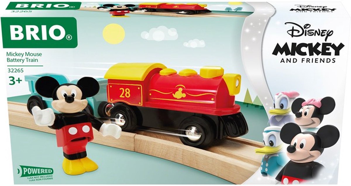 Brio legetøjssæt Mickey Mouse batteritog 3 dele