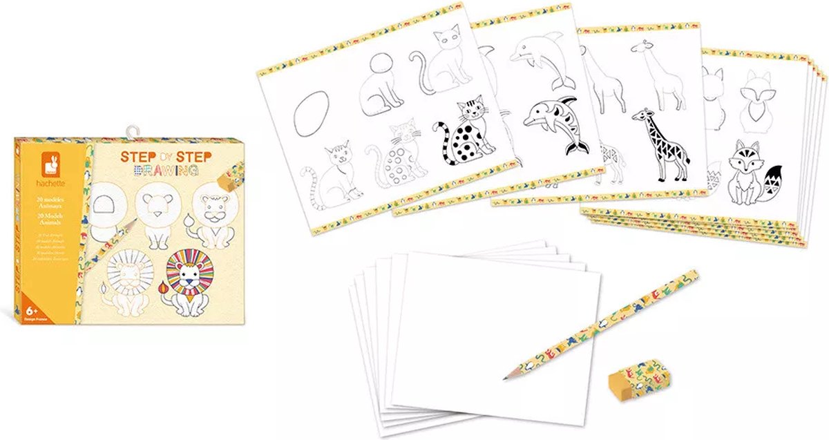 Janod - hachette - kreativ dyretegning