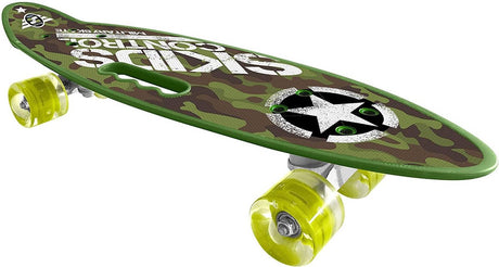 Skids control skateboard penny board børn drenge piger - skateboard militær 61 x 18 cm - 24 tommer
