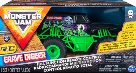 Monster jam grave graver rc køretøj - skala 1:24 - stunts styrter