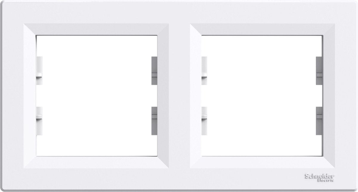 Schneider electric asfora dækramme-2v - hvid