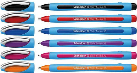 Schneider skriveredskaber schneider kuglepen - slider memo - nib xb - 1,4 mm - 5+1 stykker assorterede farver - s-150296
