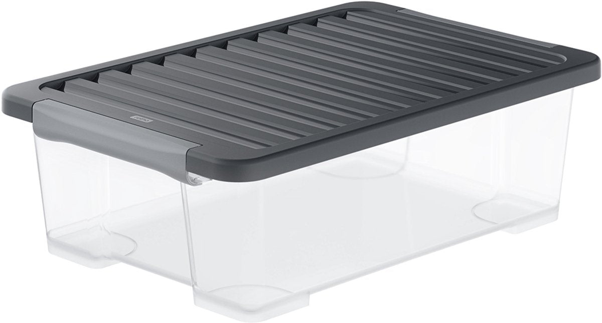 Rotho core plus opbevaringsbokse - låsbare - sæt af 4 - stabelbare - 30 ltr