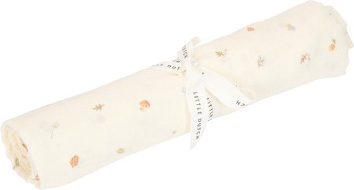 Little dutch swaddle - wit - maat 120 cm - forest friends - forest treasures