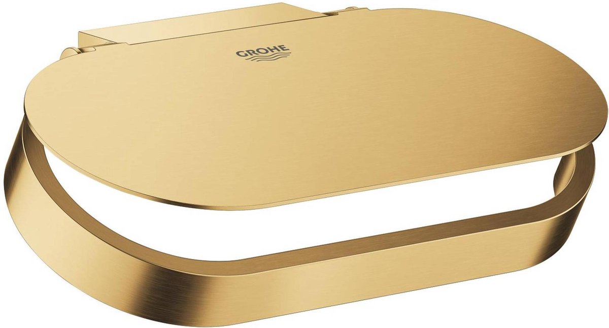 Grohe selection toiletrulleholder med låg - cool sunrise børstet (mat guld) - 41069gn0