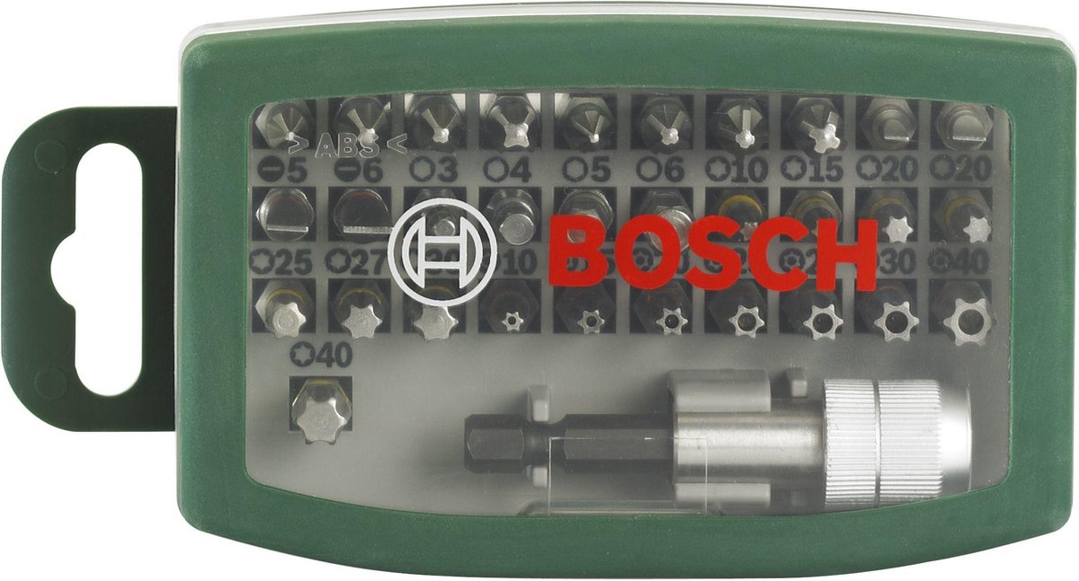 Bosch tilbehør 32-delt skruetrækker bit sæt med farvekodning - 2607017063