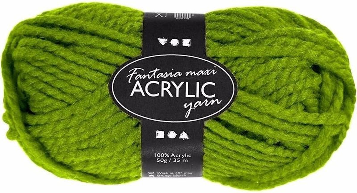 Creativ firma grøn maxi akrylgarn 35 meter