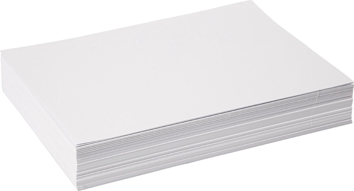 Kreativt tegnepapir a4 30 x 21 cm 160 gram hvid