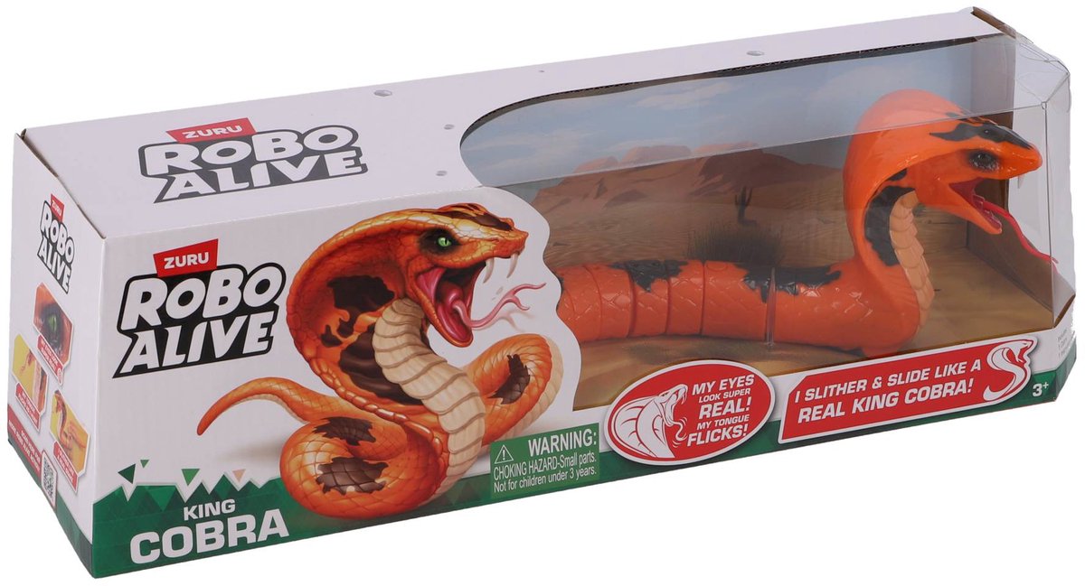 Zuru robo levende legetøj slange cobra interaktiv multicolor.