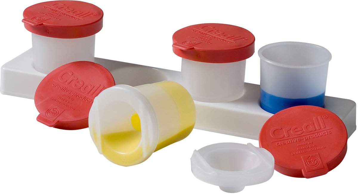 Creall holder med anti-tamper krukker 320ml, 4 stk.