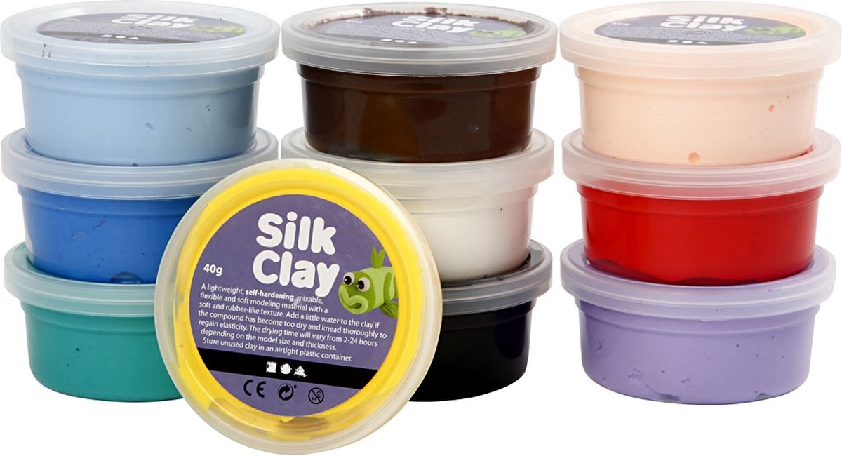 Silk clay https: www.cchobby.nl silk-ler-basic-1-diverse-colours-10x40-gr-1-doos