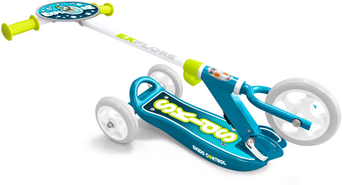 Stempelslids kontrol sammenfoldelig tre-hjulet scooter