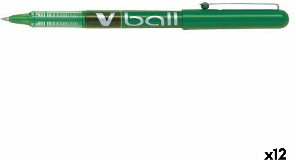 Pilot pen rulle v kugle grøn kugle 0,5 mm (12 stk.)