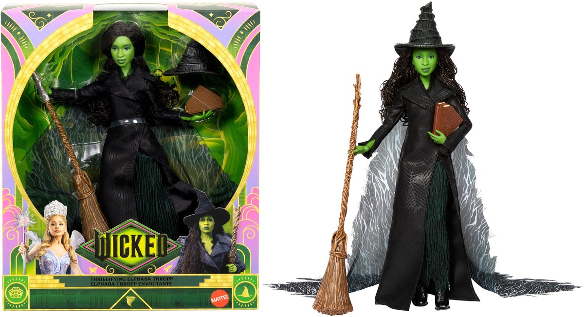 Mattel wicked: for god dukke spændende elphaba thropp dukker