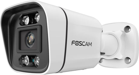 Foscam v8ep sikkerhedskamera - 8mp - uhd poe ip sikkerhedskamera - personlig og køretøjsdetektion - hvid