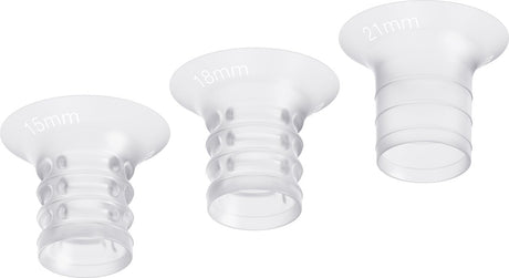 Medela indsatser til brystpumpe – 6 stykker i 3 størrelser (15, 18 21 mm)