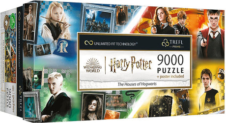 Trefl puslespil harry potter - 9000 brikker - Hogwarts huse.