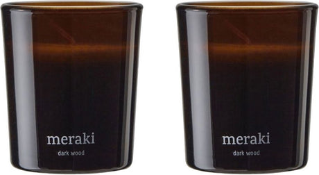 Meraki geurkaarsen set dark wood klein
