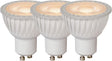 Lucide mr16 - led lampe - ø 5 cm - led dæmpbar - gu10 - 3x5w 3000k - hvid - sæt med 3 stk.