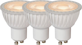 Lucide mr16 - led lampe - ø 5 cm - led dæmpbar - gu10 - 3x5w 3000k - hvid - sæt med 3 stk.