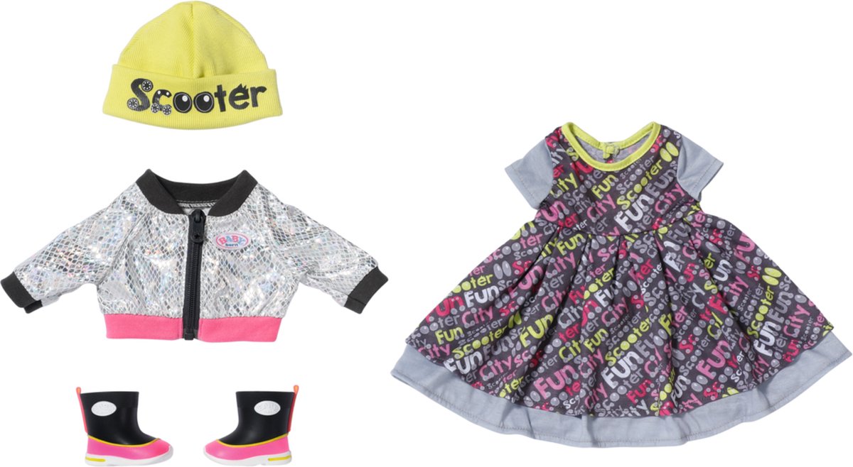 Baby born - city deluxe style - 43cm - kjole, støvler og hat