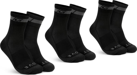 Gripgrab - merino regular cut 3pack cykelstrømper 3 par cykelstrømper - sort - unisex - størrelse m (41-44)
