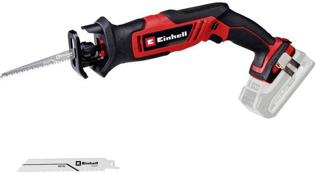 Einhell akku stempelsav te-ap 18 13 li solo - power x-change - 18 v li-ion - 0-3.000 t min - slaghøjde: 13 mm - max. skæredybde (træ, plast, metal): 50 10 4 mm - inkl. 1x savklinge til træ og metal - ekskl. batteri og oplader