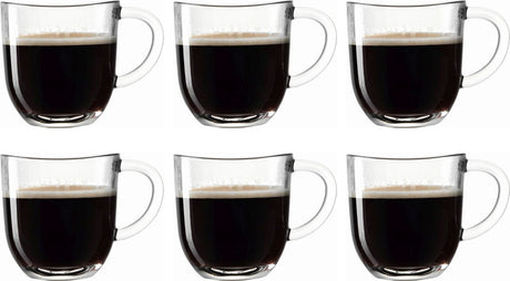 Leonardo napoli koffie- theeglas 280ml - set van 6 glazen