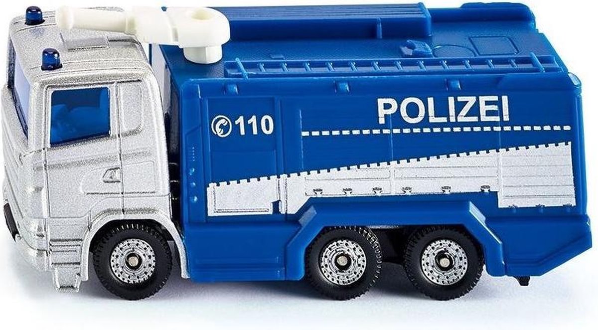 Siku scania politi vandkanon lastbil 8,4 cm blå (1079)